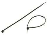 Colier de str&acirc;ngere poliamidă 200mm 2,5mm 80N negru