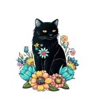 Cumpara ieftin Sticker decorativ Pisica, Negru, 63 cm, 3900ST, Oem