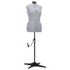 Manechin Croitorie Dama Reglabil Gri M (40-46) vidaXL, Forma Rochie Ajustabila Bust Talie Sold, Ideal Design Vestimentar