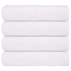 vidaXL Prosoape de baie 4 buc alb 100x150 cm 360 g/m&sup2; 100% bumbac
