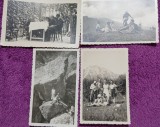 Set de 4 Fotografii, Parintii lui Geo Litarczek, parintele radiologiei romanesti, in excursie, Bucegi 1936, si la Oltenita 1937