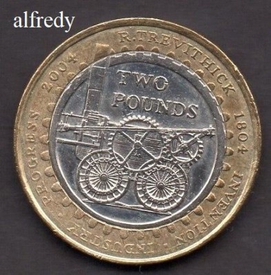 Anglia, Marea Britanie,2004 2 Pounds, Comemorativa, Trevithich foto