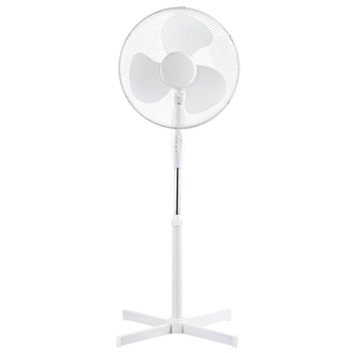 Ventilator cu picior Platinet, 40 W, 3 viteze, Alb