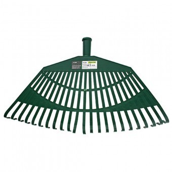 Grebla plastic pentru frunze, 23 dinti lamelari, verde, fara coada, Strend Pro R144 foto