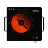 Plita ceramica Rosberg, 2000 W, 28.3 x 29.4 cm, afisaj LED, 10 trepte putere, infrarosu, carcasa otel
