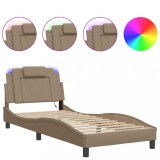 Cumpara ieftin Cadru de pat Viana cu LED fara saltea cappuccino 90x190 cm