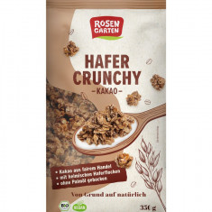 Musli bio crunchy din ovaz cu cacao, 350g Rosen Garten