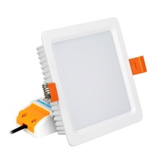 Spot LED MiBoxer FUT064, 9W, incastrat, RGB+CCT, 720LM, 2700K-6500K, lumina ajustabila, 2.4GHz, control de la distanta 30m, AC100-240V, patrat, alb