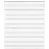 Jaluzea tip zebra alb lățime țesătură 130,9 cm poliester