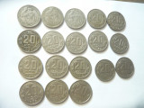 18 Monede 20 kopeici URSS 1931-1957 , nichel , cal.buna- f.buna, Europa