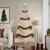 VidaXL Brad de Crăciun din lemn decorativ, 180 cm, lemn de pin masiv
