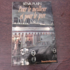Pour le meilleur et pour le pire - Belva Plain (carte in limba franceza)