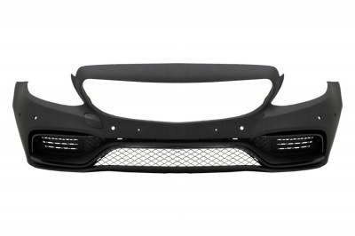 Bara Fata Mercedes C-Class W205 S205 (2014-2020) Limousine T-Model Coupe Cabriolet C63 Design Fara Grila Centrala Performance AutoTuning foto