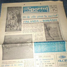 ZIARUL SPORTUL SUPLIMENT FOTBAL 17 MAI 1985