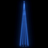 Decorațiune brad Crăciun conic 752 LED-uri albastru 160x500 cm