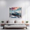 Folie imprimata color pentru decor perete locuinta, dimensiune 125 x 110cm, model: VIEW TO HAVEN 36, AVEX