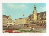 FA123 -Carte Postala- GERMANIA - Leipzig. Markt und Altes Rathaus, necirculata, Fotografie