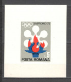 Romania.1971 Olimpiada de iarna SAPPORO-Bl. CR.250, Nestampilat