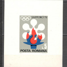 Romania.1971 Olimpiada de iarna SAPPORO-Bl. CR.250