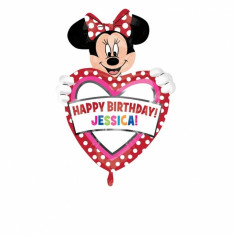 Balon folie figurina Minnie Mouse cu personalizare - 60x83cm, Amscan 26363 foto