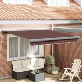 Cumpara ieftin Copertină retractabilă manual, maro, 300x250 cm