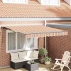 VidaXL Cortina Retractabilă Dungă Multicolor 350x250 cm țesătură 3330302