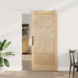 Ușa glisantă vidaXL cu set de accesorii 86x198.5 cm Lemn masiv de pin, Ușa interioară vidaXL &#039;ORKDAL&#039;86x198.5x4 cm Lemn masiv de pin