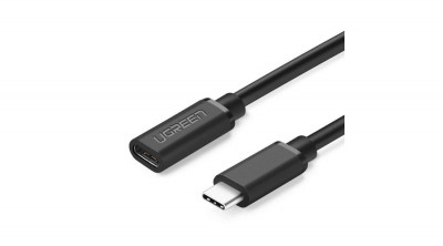 Ugreen Cablu prelungitor USB tip C 3.1 (femelă) la USB tip C 3.1 (mascul) 0,5 m - negru (40574) foto