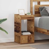 vidaXL Masă laterală 2 pcs Lemn vechi 30 x 30 x 56 cm Lemn compozit 890941