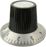 Buton pentru potentiometru, 24mm, plastic, negru, 24x15mm - 127150