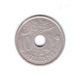 Moneda Egipt 10 milliemes 1917 H, stare relativ buna, curata