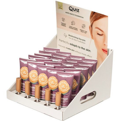 Set 24 bucati Fond de ten spuma Matte-Match Mousse + 3 testere Matte-Match Mousse, Quiz Cosmetics 30 ml (cu adaptare la nuanta tenului) foto