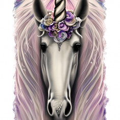 Sticker decorativ, Unicorn, Roz, 85 cm, 9179ST