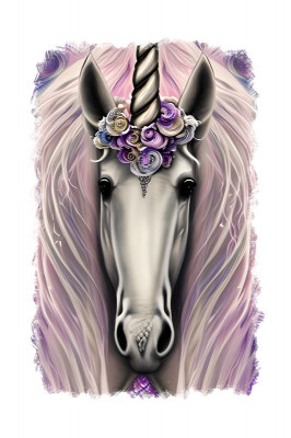 Sticker decorativ, Unicorn, Roz, 85 cm, 9179ST foto