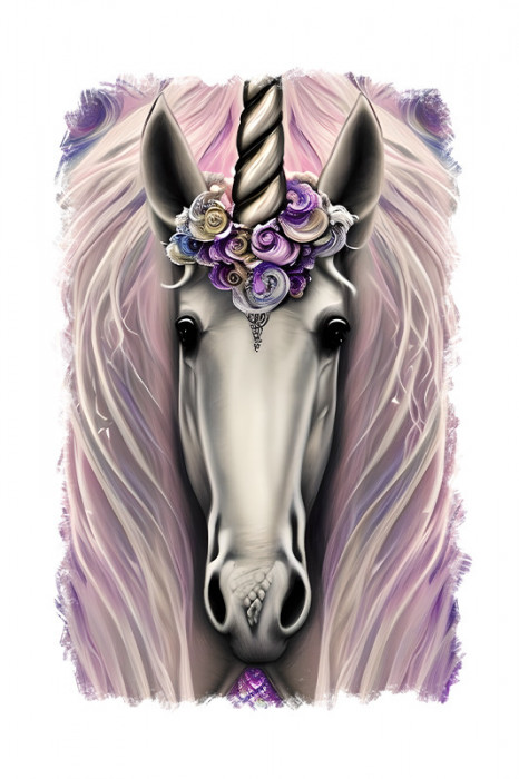Sticker decorativ, Unicorn, Roz, 85 cm, 9179ST