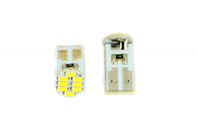 Bec pozitie 8 led SMD lumina alba 12V (pret/set) 12034W Automotive TrustedCars foto