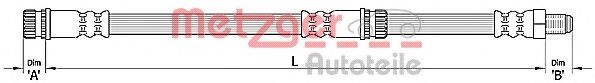 Conducta / cablu frana MITSUBISHI COLT VI (Z3, Z2) (2002 - 2012) METZGER 4110266
