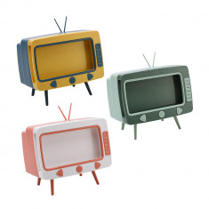 Cutie pentru servetele sub forma de TV retro, suport telefon foto