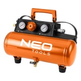 Compresor cu acumulator NEO Energy+ 18V, 8 bar, rezervor 3,8 L
