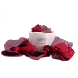 Cumpara ieftin Eșarfă Mătase Naturală Unisex, Dublă Față, Roșu/Ruginiu, 185x65 cm, Made in Italy
