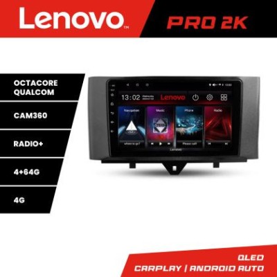 Navigatie Smart For Two 2010-2015 Lenovo Kit-Smart10 8 core QLED 2K 4+64 360 Android Waze USB Navigatie Internet Youtube Radio CarStore Technology foto