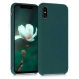 Husa pentru Apple iPhone X / iPhone XS, Silicon, Verde, 42495.184, Carcasa, Kwmobile