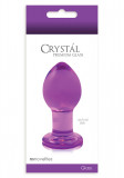 Dop anal din sticla - CRYSTAL MEDIUM PURPLE, NS Toys