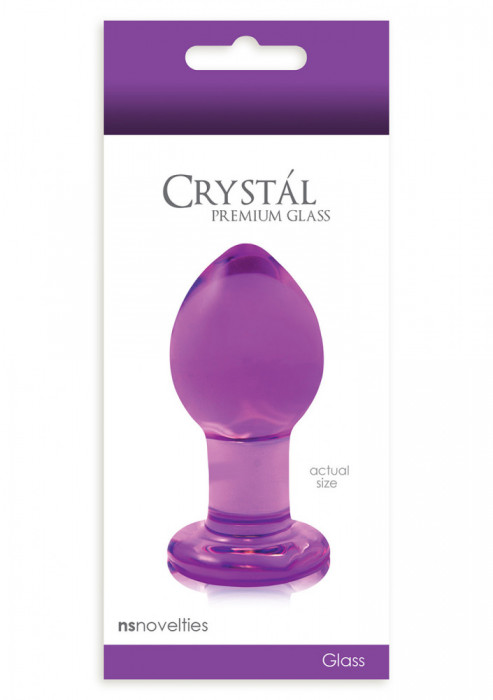 Dop anal din sticla - CRYSTAL MEDIUM PURPLE