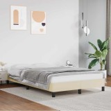vidaXL Cadru de pat fără saltea cremă 120x190 cm piele artificială 3269621