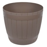 Ghiveci Flori Plastic, Mocca, Diametru 29.7 cm, &Icirc;nălțime 25.5 cm, Capacitate 14 L, Oem