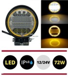 LED Far Runda Luminile de lucru 72W 12V 24V