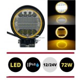 LED Far Runda Luminile de lucru 72W 12V 24V
