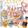 Set 48 baloane si decoratiuni, Happy Birthday, argintiu, roz Household NewTrend, Oem