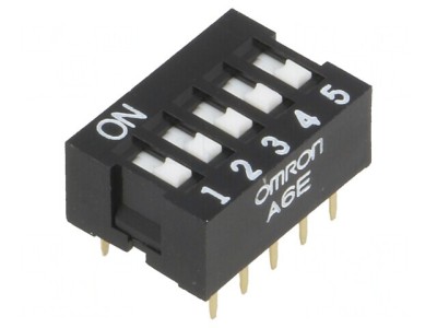 Comutator DIP-SWITCH 5 Secțiuni ON-OFF 24VDC foto
